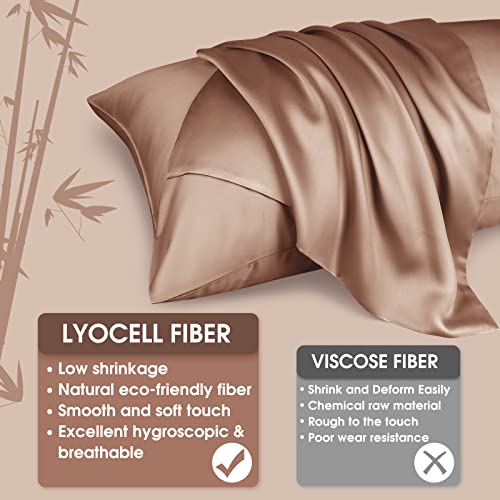 FITTIA Body Pillow Pillowcase with Envelope Closure, 20x54, 1 Pack, Brown - color: Autumn Orange