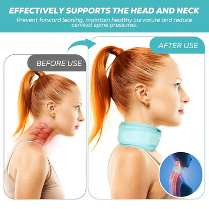 Neck Ice Pack Wrap, Reusable Cold/Hot Gel for Neck Pain, Icebluex2 - color: Iceblue+iceblue
