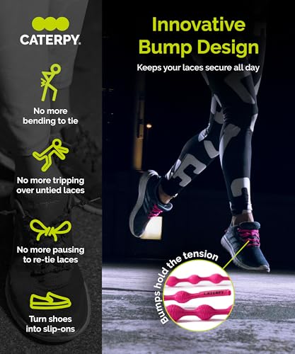 Caterpy RUN No-Tie Elastic Shoelaces for Adults & Kids - color: 03) Ghost Gray, size: Standard: 30in (5-7 holes)