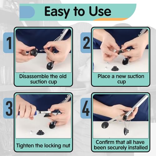 8 Pcs Replacement Gripper Cups Compatible with Arcmate EZ Reacher Accessory