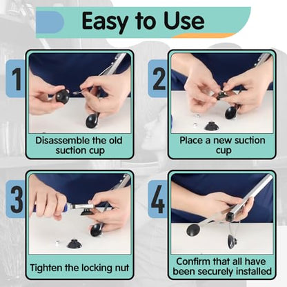 8 Pcs Replacement Gripper Cups Compatible with Arcmate EZ Reacher Accessory