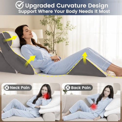 WSOFRALC 5PCS Orthopedic Wedge Pillow Set for After Surgery