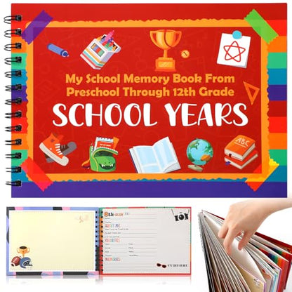 Motipuns School Memory Book Photo Album for Kids, Horizontal Style - style: Horizontal Style