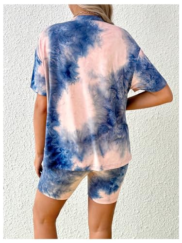 MakeMeChic Women's Maternity 2 Piece Outfit Tee Shirt and Biker Shorts - color: Multi, size: Small