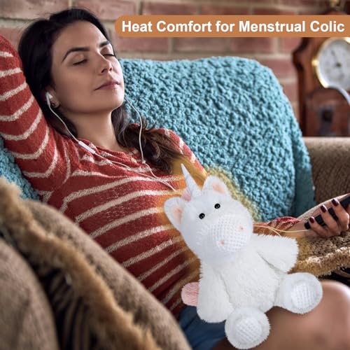 SuzziPals Warmbale Unicorn Stuffed Animal Heating Pad for Period Cramps - style: Unicorn