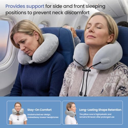 Travel Neck Pillow for Airplane, Natural Latex Neck Pillow