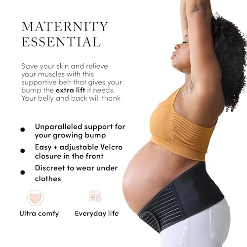 Ingrid & Isabel Basics Maternity Support Belt, (Black | Small/Medium) - color: Black, size: Small/Medium
