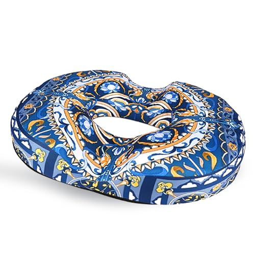 Donut Pillow for Hemorrhoids Seat Cushion for Tailbone Pain Relief - color: Chinoiserie Decor