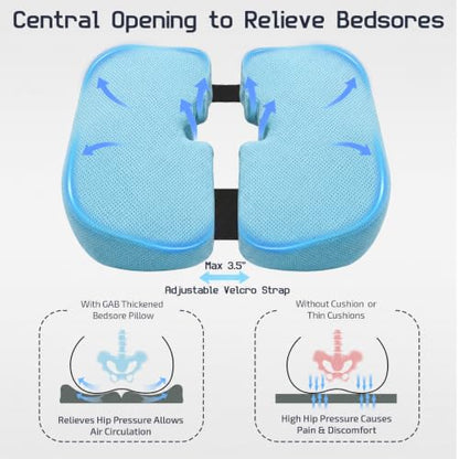 GAB Medical Bed Sore Cushions for Butt, Donut Pillow for Tailbone Pain - color: Blue