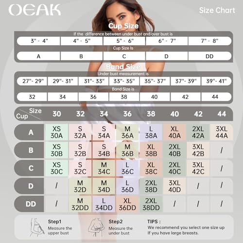OEAK Womens Wireless Jelly Bras Comfortable Gel Bra Everyday Tshirt Bras - color: Black, size: Medium