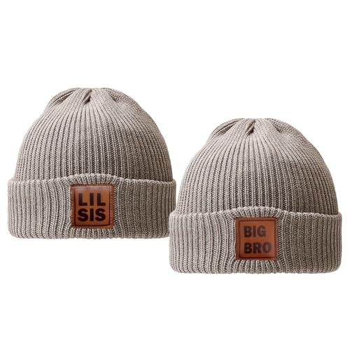 Cute Beanies Warm Soft Winter Hat Christmas Beanie Unisex - color: Bro Sis Sets