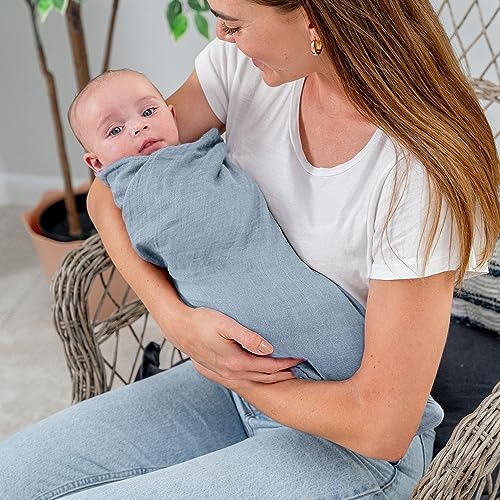Muslin Nursing Cover Pack of 2 and Swaddle Blankets Bundled by Comfy Cubs