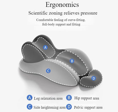Intimate Memory Foam Wedge Pillow, Ergonomic Support Cushion for Couples - color: Light Gray