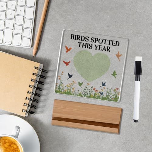 Nature Lover Gift, Birdwatching Log Bird Tracking Sign with Markers - color: Birds