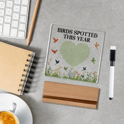 Nature Lover Gift, Birdwatching Log Bird Tracking Sign with Markers - color: Birds