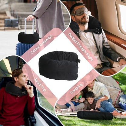 Stuffable Neck Pillow for Travel, Packable Neck Pillow (Beige) - color: Beige