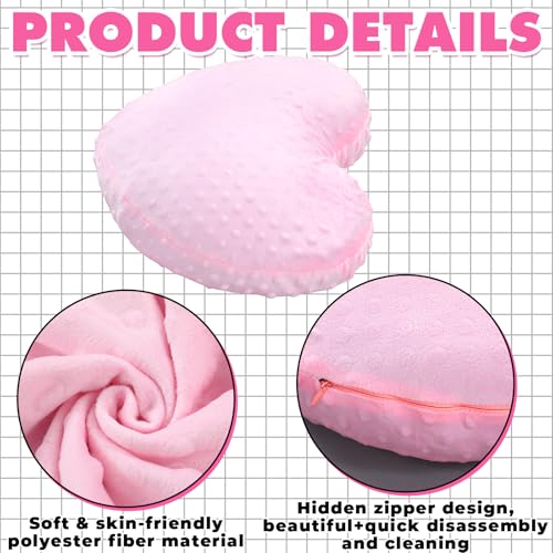 Briwooody Weighted Pillow Glass Bead Calming Body Pillows, Pink - color: Pink