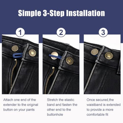 6 Pcs Jean Button Extender, Pants Extender Button for Women Men