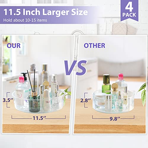Guzon 4 Pack Lazy Susan Turntable, 11.5" Rotating Organizer with Handles - size: 11.5"-4pc