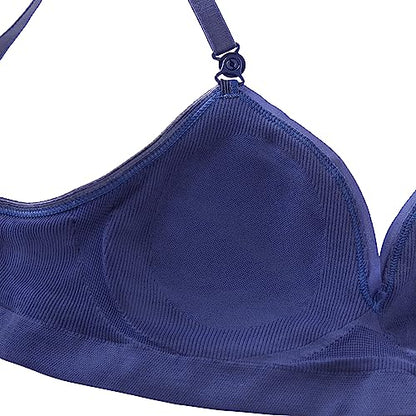 Hanes Women's Wireless T-Shirt Bra, Comfy Support Lightweight Lounge Bra, Convertible Straps - color: Light Buff Heather, size: Medium