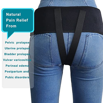 Pelvic Support Belt Uterus Support Belt Women's Brace for Treating Dropped Bladder, Uterine Prolapse, Vulvar Varicosities, Postpartum and Symphysis Pubis Dysfunction - size: Large