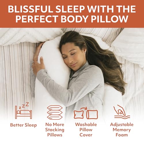 MedCline J-Shaped Therapeutic Full Length Body Pillow for Side Sleepers - size: Therapeutic