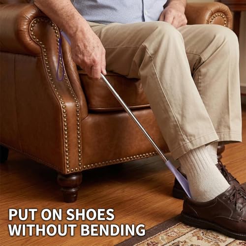 Adjustable Telescoping Shoe Horn - color: Purple