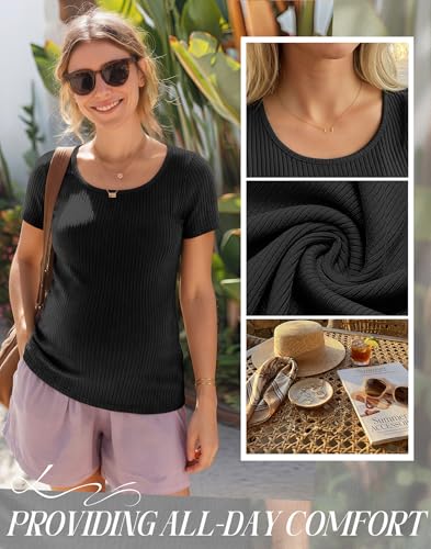 Oakgarden 4 Pack Women's Maternity Shirts - color: Latte, Coffee, White, Black, size: X-Large
