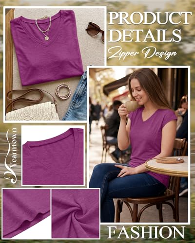 Women's Nursing Shirts - color: Burgundy, size: Small