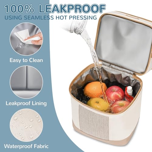Mancro Double Layer Breast Milk Cooler Bag Fits 6 Bottles Up to 9 Ounces - color: Sage Green