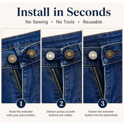 30pcs Button Waist Extenders for Men and Women Jeans Pants