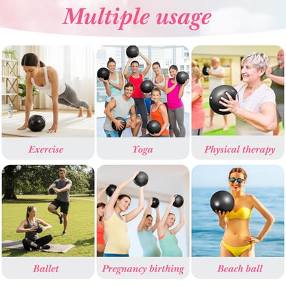 Sotiff 20 Pcs Small Pilates Ball Bulk 9 Inch Mini Yoga Ball - color: Solid Black