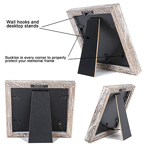 IHEIPYE Baby Sonogram Keepsake Frame Ultrasound Picture Frame Rustic White - color: Rustic White with Silver and Gold Text, size: Single Opening - 1 Pack