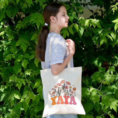 Grandma Gifts Tote Bag Birthday Mothers Day Retirement Gifts for Women Mama Nana Mimi Shoulder Bag Reusable Grocery Bags - color: Yaya