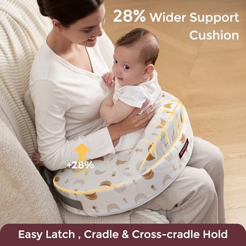 Momcozy Cozylite Nursing Pillow for Breastfeeding - Supportive Memory Foam - color: Starry Night