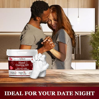 TECEUM Hand Casting Kit – Unique Gift for Couples, Family, Babies & Adults