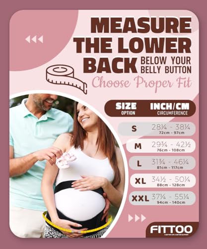 FITTOO Pregnancy Belly Bands for Pregnant Women, 3 in 1 Pregnancy Belt - color: Black, size: Medium