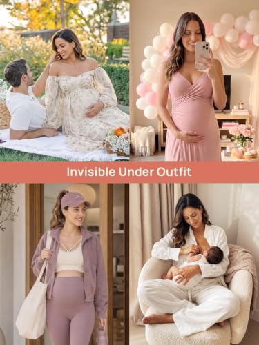 Summer Mae Maternity Shapewear Viscose Made from Bamboo Seamless for Dress - color: Blush Nude, size: Large