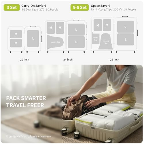 Cipway Compression Packing Cubes Set (White 3pcs) - color: White, size: 3PCS