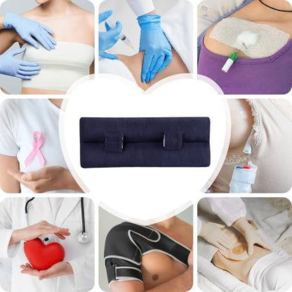 Seat Belt Pillow Post-Surgery – With Ice/Hot Pocket for C-Section, Blue - color: Navy Blue, size: Large