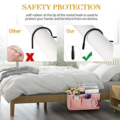 Bedside Caddy Bedside Storage Bag for Headboards/Bunk Bed - color: 2PC Light Pink