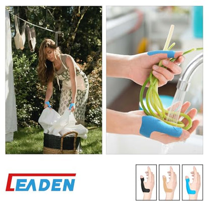 Precut Kinesiology Tape for Thumb, Left Hand, 40 Pcs, Beige - color: Beige, size: Left Hand