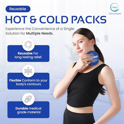 7 Piece Reusable Ice Packs for Injuries, Soft Gel Ice Packs for Cold - style: Multi-Shape 7-Pack