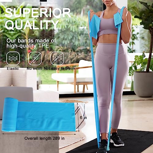 8-Yard Latex-Free Resistance Band Roll for Physical Therapy and Exercise - color: Blue - Heavy