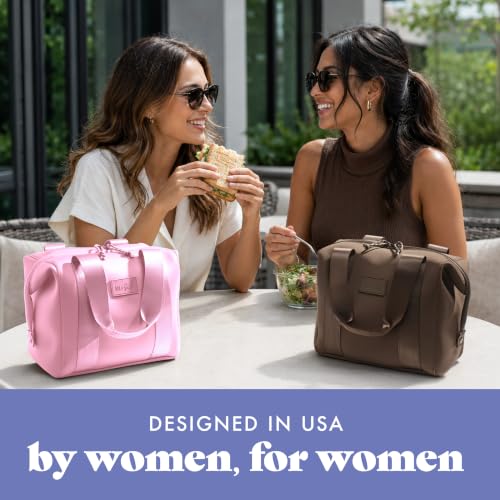 Fit & Fresh Remi Neoprene Lunch Bag for Women w/Ice Pack & Containers - color: Pink, size: One Size