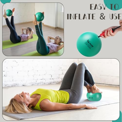 Set of 25 Pilates Balls Bulk 9 Inch Small Exercise Ball - color: Green