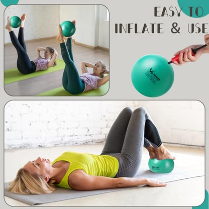Set of 25 Pilates Balls Bulk 9 Inch Small Exercise Ball - color: Green
