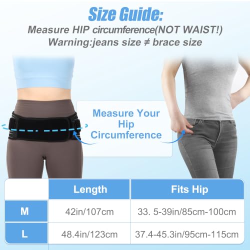 SI Joint Belt Sacroiliac Hip Belt for Women and Men - size: Large
