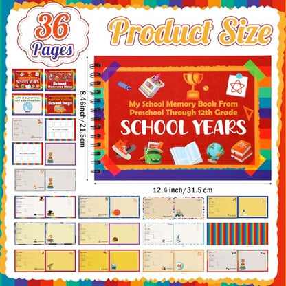 Motipuns School Memory Book Photo Album for Kids, Horizontal Style - style: Horizontal Style