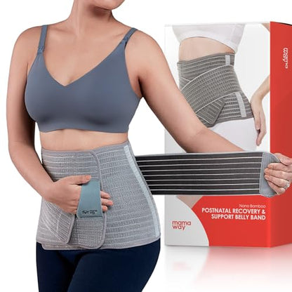 Mamaway SSnugFit Postpartum Belly Band, Breathable C-Section Support Girdle - size: Medium